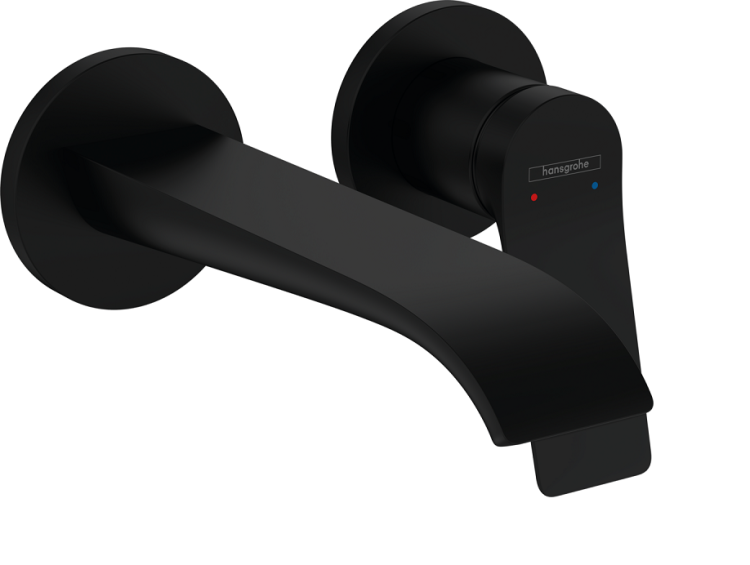 Смеситель для раковины Hansgrohe Vivenis настенный скрытого монтажа черный матовый 75050670
