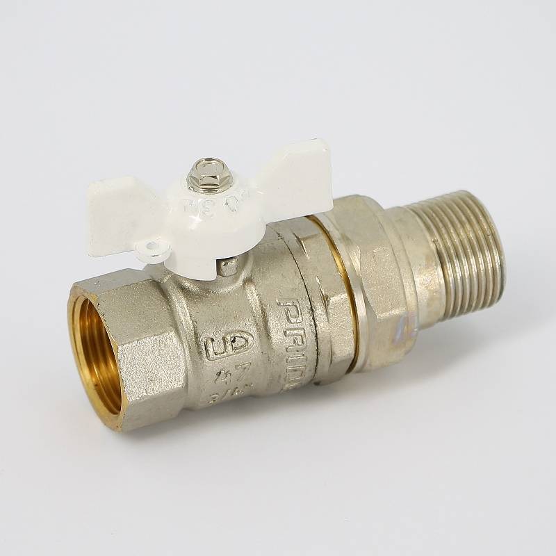 Кран шаровой LD Pride 45.340.15 с отверстием для термометра 1/2 ВР/ВР бабочка 45.340.15