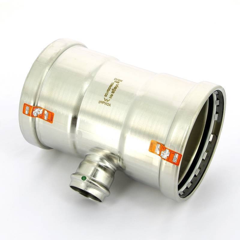 Тройник пресс Viega Sanpress Inox SC-Contur 108x35x108 мм 483104