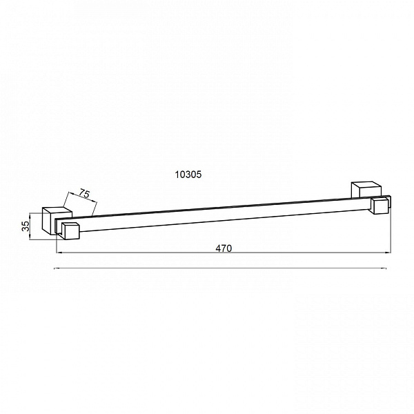 Полотенцедержатель Boheme Venturo хром 10305