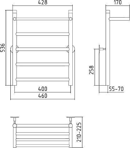 Полотенцесушитель водяной Стилье Универсал-54 46x53.6 см 00654-6040