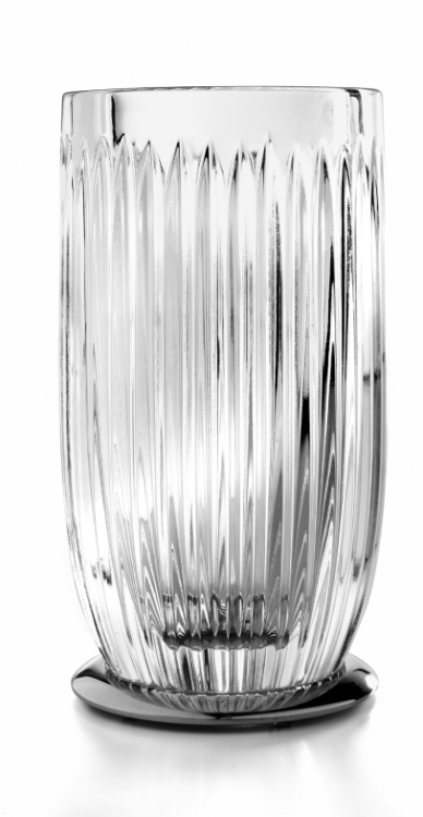 Стакан для зубных щеток 3SC Elegance 75х145 мм прозрачный хрусталь/никель черный матовый EL03ACRCFM