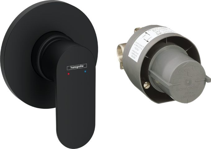 Смеситель для душа hansgrohe Rebris S комплект внешняя и скрытая часть матовый черный 72648670