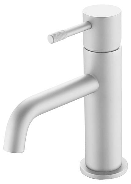Смеситель для раковины Boheme Uno высота 17,2 см излив 12 см белый матовый 461-MW