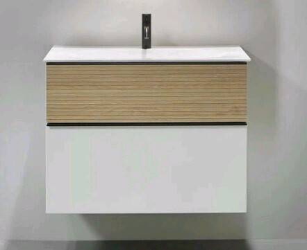 Тумба под раковину Burgbad Fiumo 1020х490х610 мм белый матовый/Cashmere oak SFXN102F3956FOT45G0200