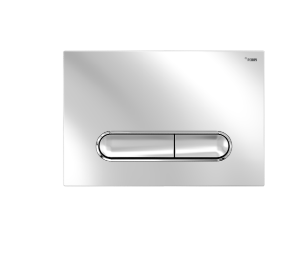 Панель смыва, РЕХАУ, NOVA ELLIPSE 002, для унитаза, шгв 245-12.1-165, с овальными клавишами, пластик, цвет-серебристый матовый/хром глянцевый