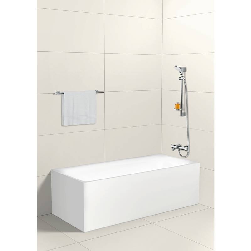 Душевой гарнитур Hansgrohe Crometta Vario со штангой 65 см и мыльницей белый/хром 26553400
