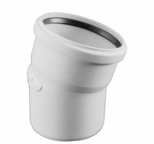 Отвод REHAU RAUPIANO Plus 15° 110 мм полипропилен 11231321001