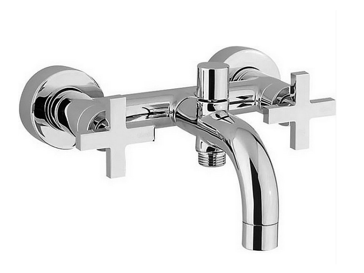 Смеситель для ванны и душа Cisal Barcelona Quad двухвентильный хром BQ00013021