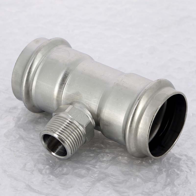 Тройник пресс-НР нержавеющая сталь Viega Sanpress Inox 42х3/4х42 мм 446017