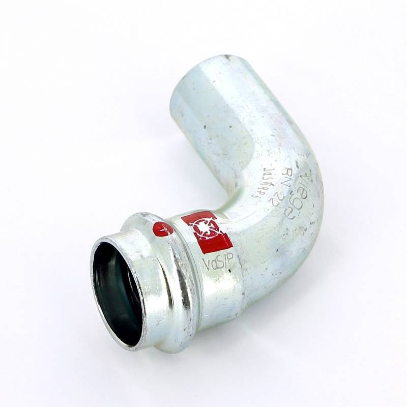 Угол-вставка 90° пресс Viega Prestabo оцинкованная сталь 22 мм 558215