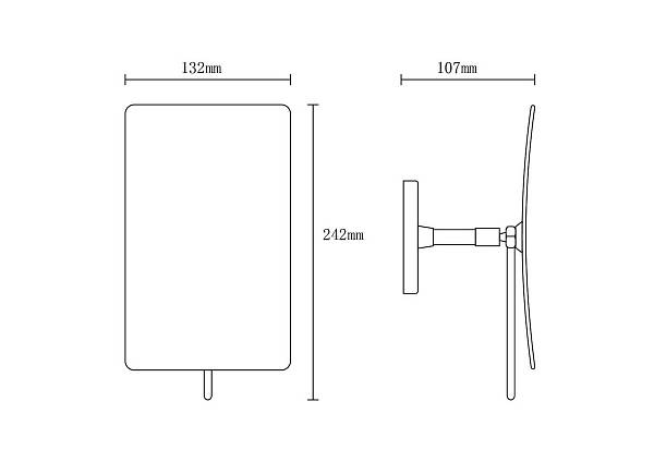 Зеркало косметическое подвесное Boheme Modern 13.2х10.7х24.2 см увеличение 3x золото 506-G