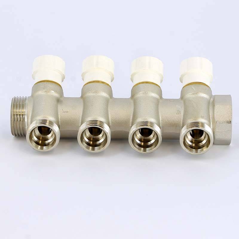 Коллектор никелированный Uni-Fitt 1 НВ 4 выхода 3/4 EK 40 мм 406N4340