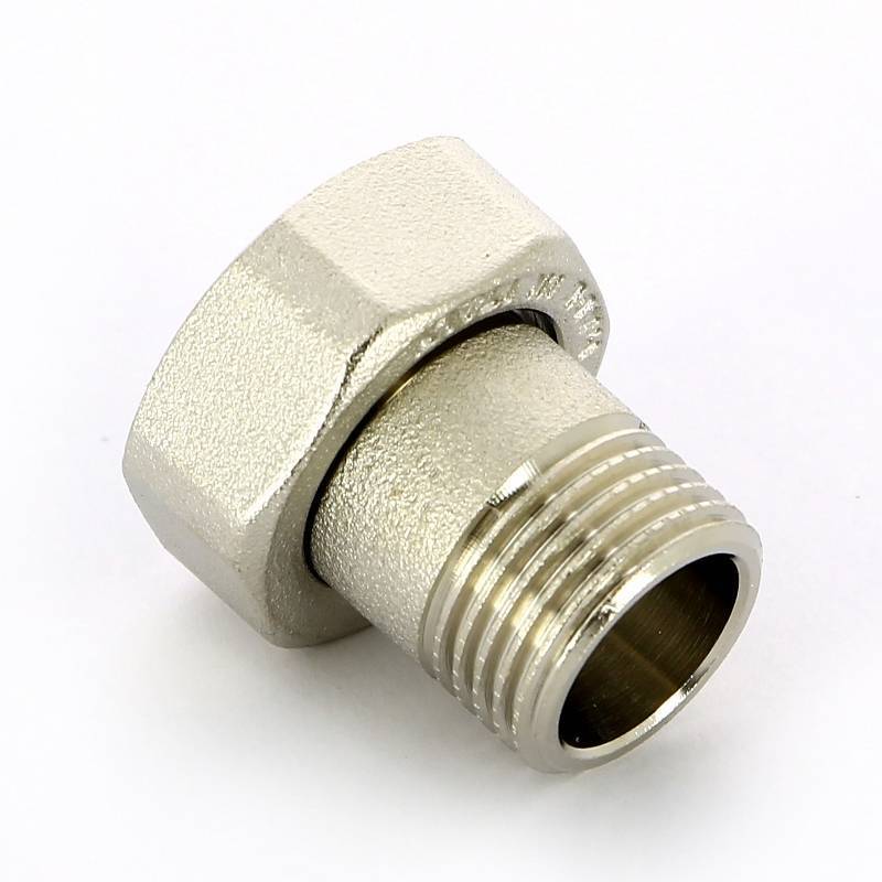 Соединение с накидной гайкой НВ Uni-Fitt 1/2 x 3/4 никелированное с плоской прокладкой 624N2300