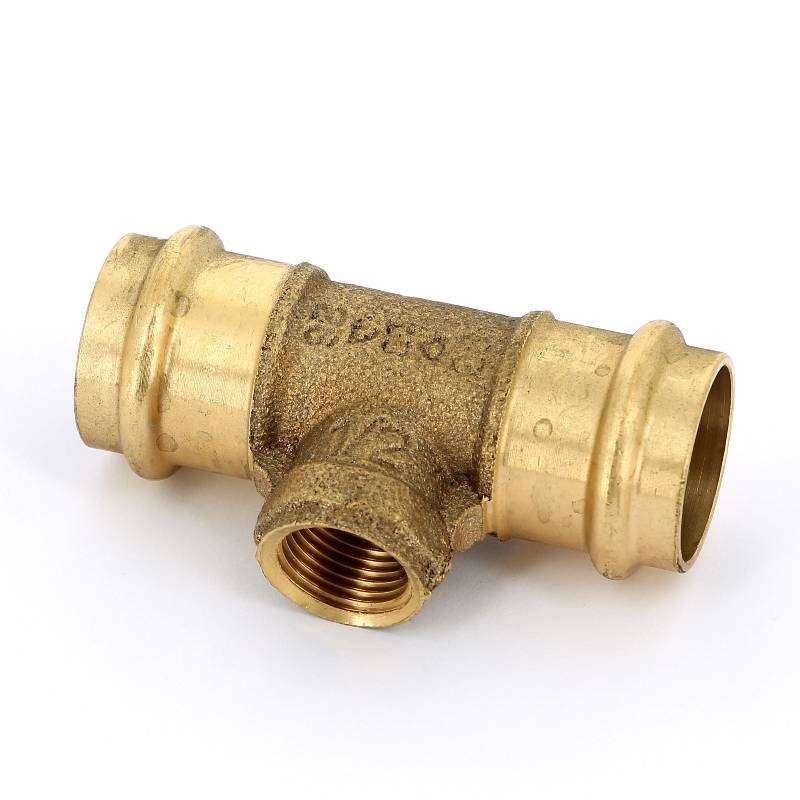 Тройник пресс-В IBP B-Press 28x1/2x28 мм бронза P4130G02804028