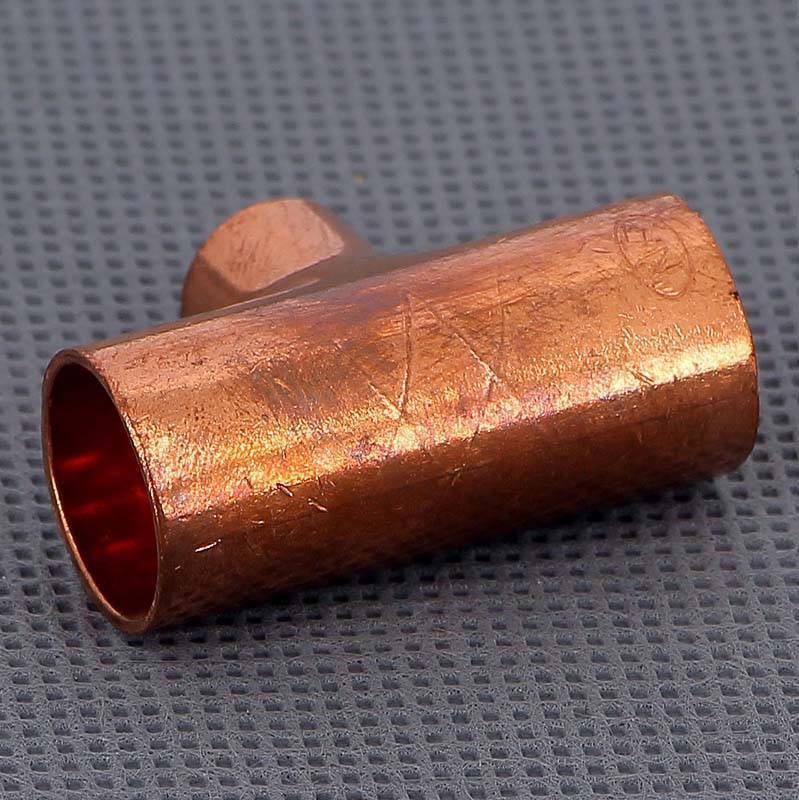 Тройник медный под пайку Viega 15х10х15 мм 106355