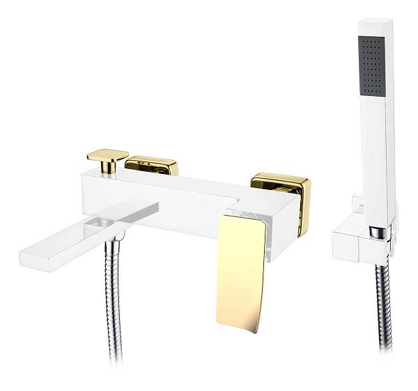 Смеситель для ванны Boheme Q настенный хром золото 143-CRG.2