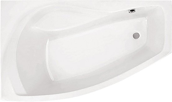 Ванна акриловая асимметричная Triton Майорка XL 160х95 см левосторонняя белая 1.WH11.1.991