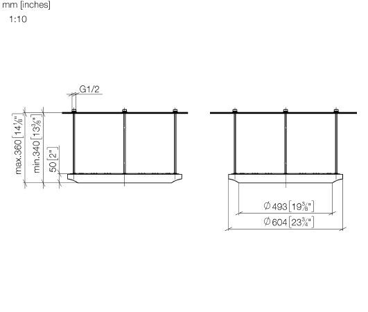 Панель дождевая Dornbracht AQUAHALO 605x605 мм шампанское 4175097947