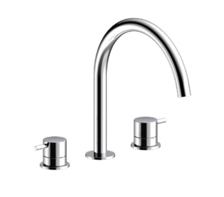 Смеситель для раковины Almar двухвентильный на 3 отверстия черный брашированный E214004AB