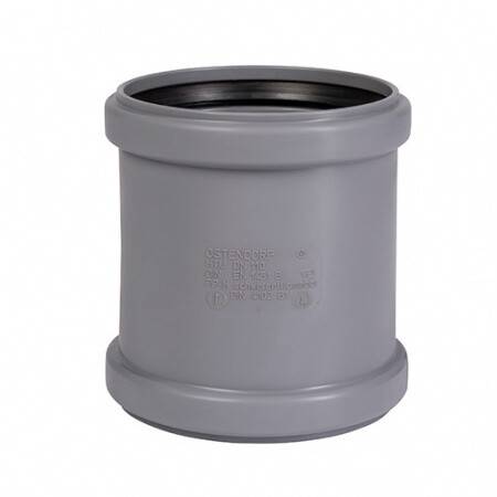 Муфта надвижная Ostendorf HT HTU 90 мм PP RAL 7037 114500