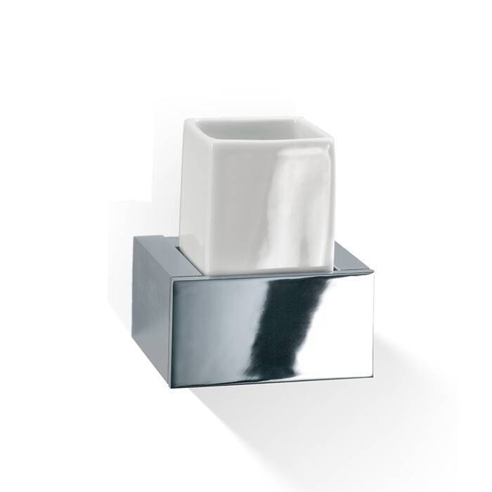 Стакан Decor Walther Brick BK WMG 95х90х115 мм хром 0591900