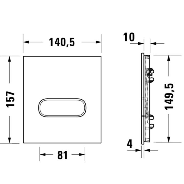 Клавиша смыва Duravit DuraSystem A1 для писсуара белая WD5005012000