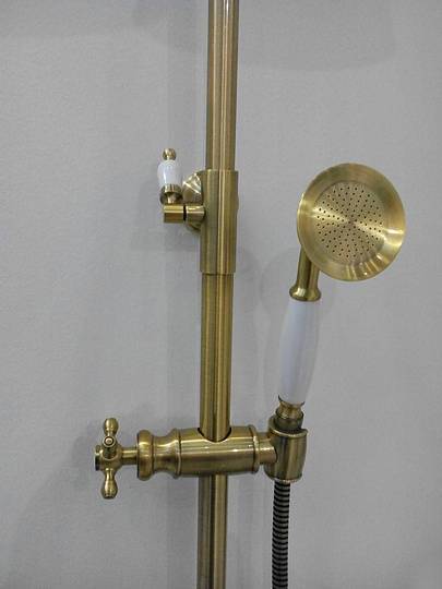 Душевая стойка с верхним душем Boheme Medici бронза 401