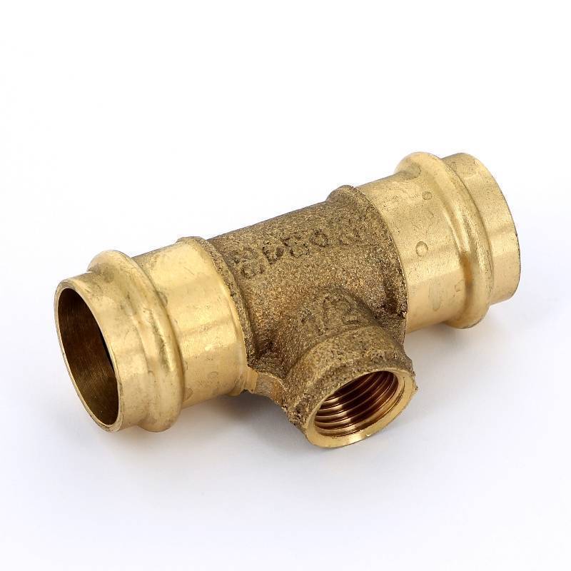 Тройник пресс-В IBP B-Press 28x1/2x28 мм бронза P4130G02804028