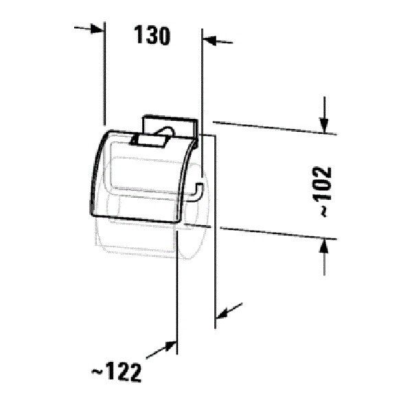 Бумагодержатель Duravit Karree цвет хром 0099551000