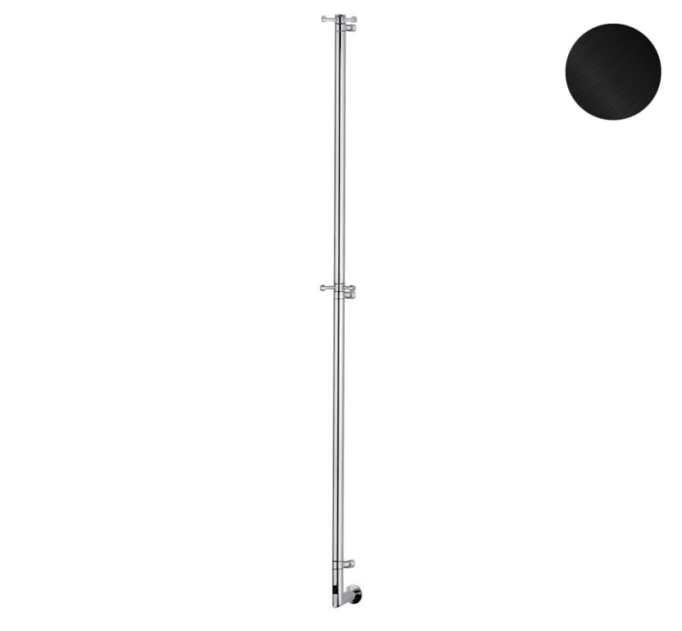 Полотенцесушитель электрический Margaroli Arcobaleno 55x1667x125 мм Box справа цвет Black Brushed Nickel 616BBBN1650