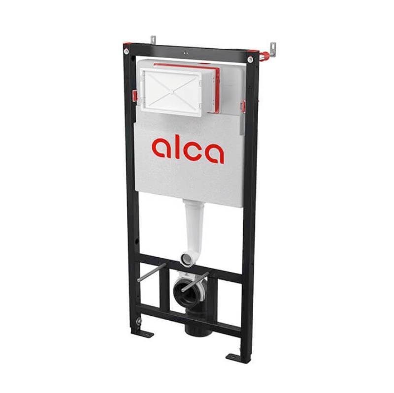 Инсталляция для унитаза Alcaplast AM101/1120 с кнопкой M671 хром и шумоизоляцией AM101/1120-4:1 RU M671-0001