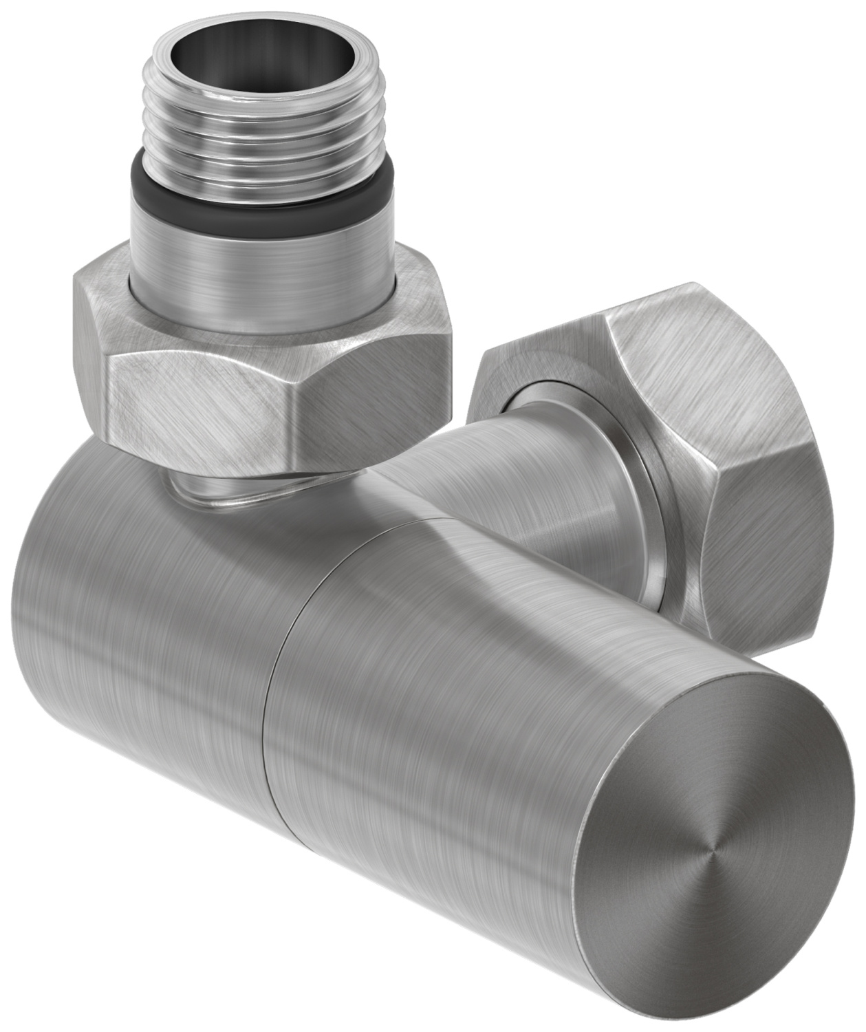 Вентиль регулировки температуры Сунержа 3D левый цилиндр G 1/2 x G 3/4 сатин брашированный 071-1402-1234