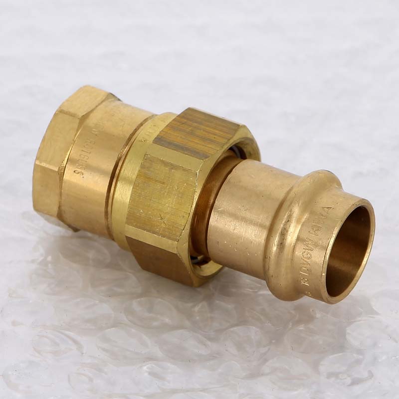 Муфта разъёмная пресс Viega Sanpress бронза 18x1/2 ВР 283384