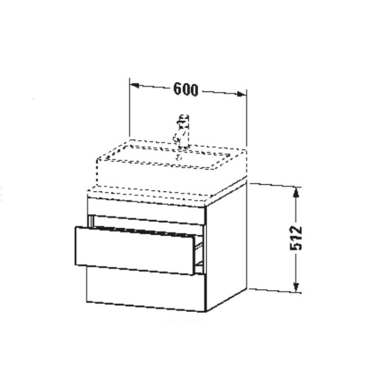 Тумба под раковину Duravit DuraStyle 600x548x512 мм подвесная цвет орех натуральный DS531507979