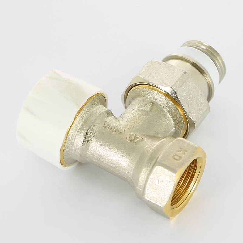 Вентиль термостатический Simplex угловой 1/2 с преднастройкой никель F34004