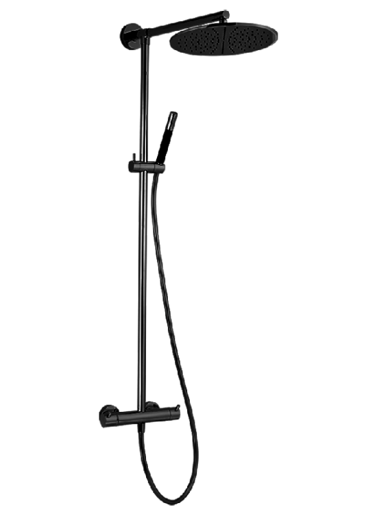 Душевая стойка Cisal Less New черный матовый LNC7801N40