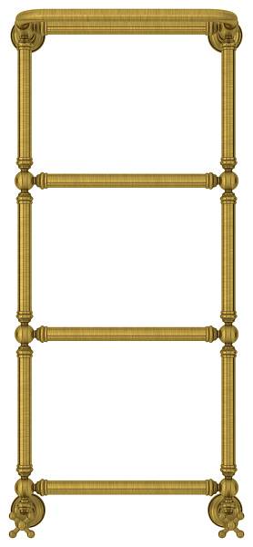 Полотенцесушитель водяной Сунержа Ренессанс 400x960 мм состаренная латунь с комплектом вентилей 051-0281-9640