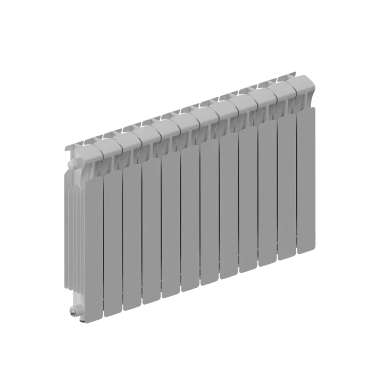 Радиатор биметаллический RIFAR MONOLIT VENTIL 500 13 секций нижнее подключение MN-500-13-VR RAL 9016