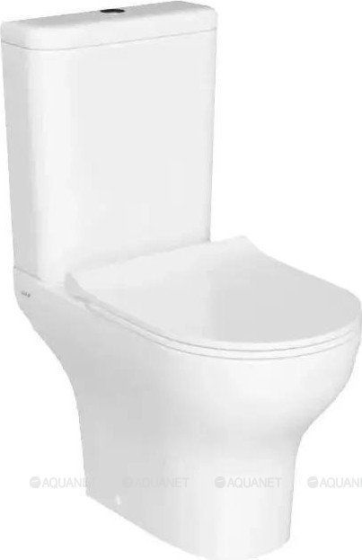 Комплект унитаз безободковый VitrA Zentrum Open-Back с тонким сиденьем микролифт 9824B003-7219