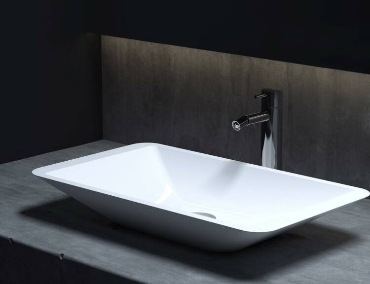 Раковина накладная Salini Callista 575х350х90 мм белый матовый 1101207SM