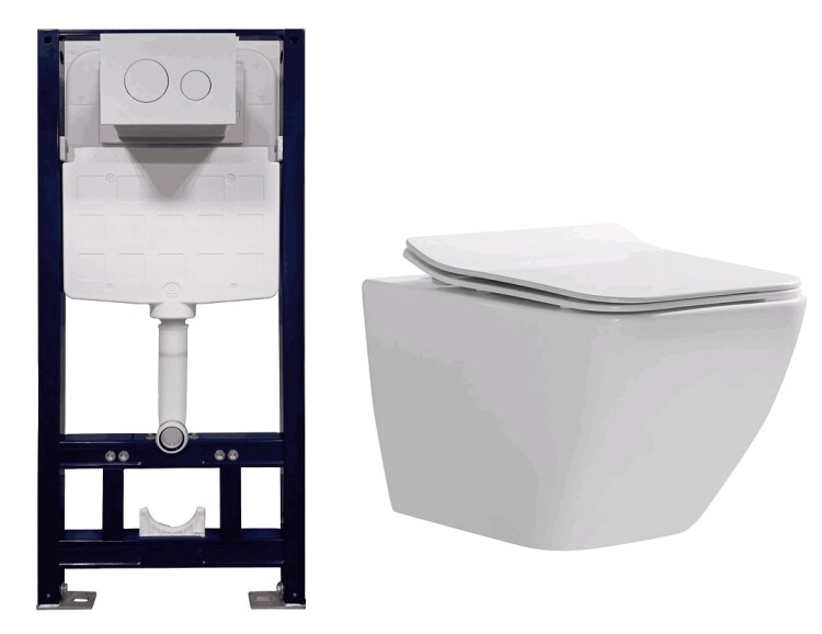 Комплект инсталляция с подвесным унитазом Splendy Elson/Stable 360x530x365 мм клавиша хром ST3011TPRCR818BSet