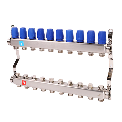 Коллектор Hogart Premium 10 выходов 1 x 3/4 EK без расходомеров MS41006