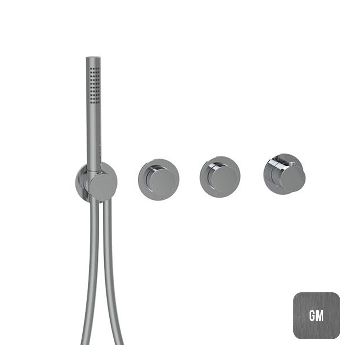 Смеситель для душа Almar Modular Push на 2 потребителя Gun Metal Brushed PVD E180433GM