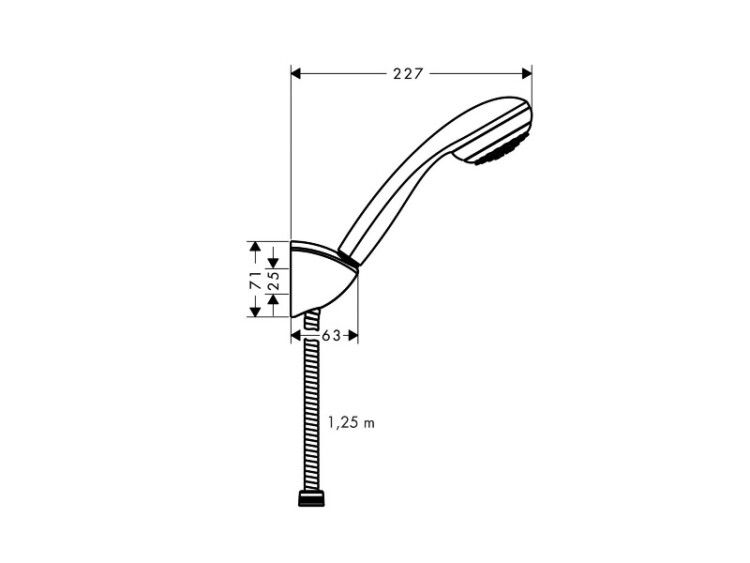 Душевой набор Hansgrohe Crometta Mono 85 2 режима хром 27576000