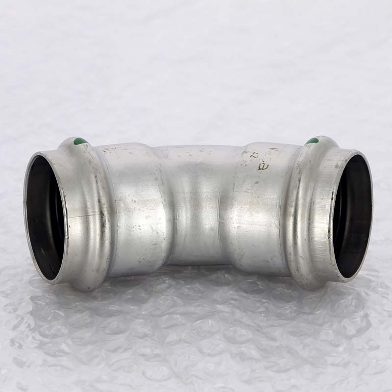 Угольник пресс 45° Viega Sanpress Inox 42 мм нержавеющая сталь 435363