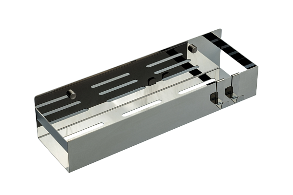 Полочка-корзинка Boheme Q прямоугольная подвесная с 2 крючками shine gun metal 10965-SGM