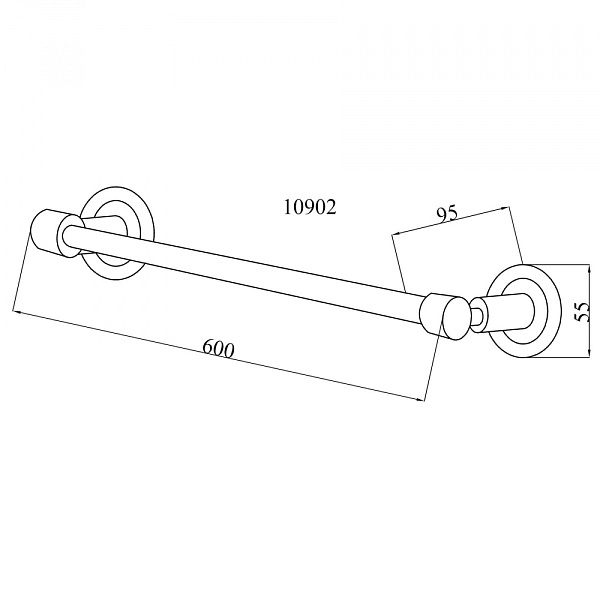 Полотенцедержатель Boheme Murano Cristal 60 см золото 10902-CRST-G