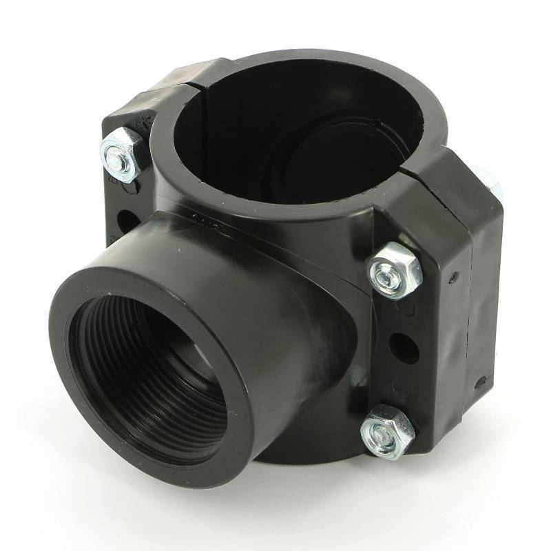 Седловая врезка Unidelta 63х1 1/2 4 болта для труб ПНД 1019063006