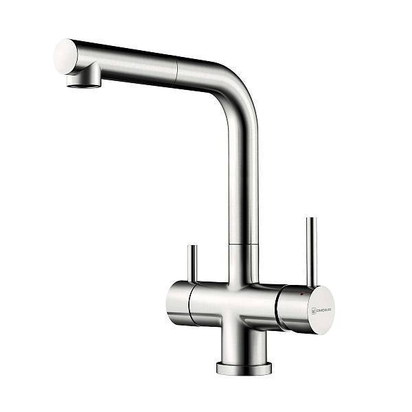 Смеситель для кухни Omoikiri Takamatsu-S-BN с выдвижным изливом под фильтр нержавеющая сталь 4994346